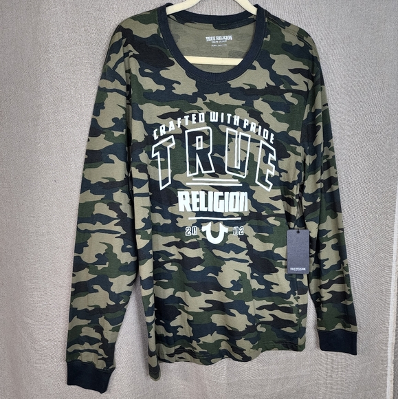 True Religion shirts size 2X-Large Long spleeves color camouflage - Picture 2 of 8